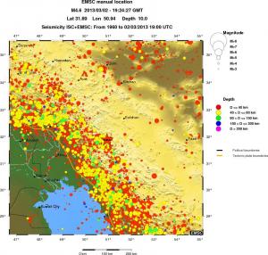 regional historical seismicity
