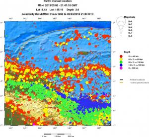 regional historical seismicity