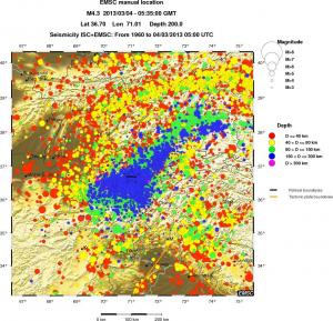 regional historical seismicity