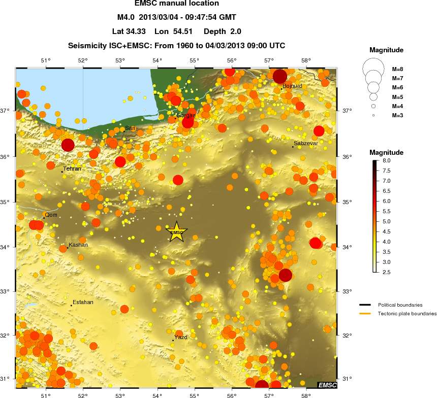 regional magnitude historical seismicity