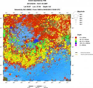 regional historical seismicity