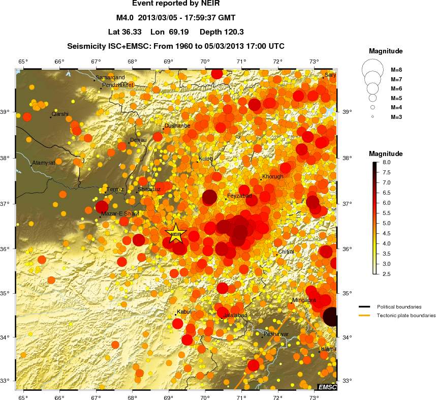 regional magnitude historical seismicity