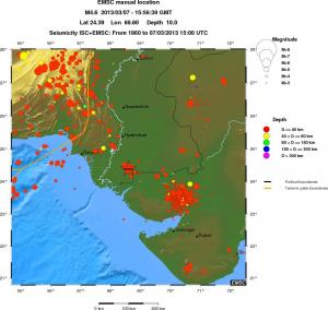 regional historical seismicity