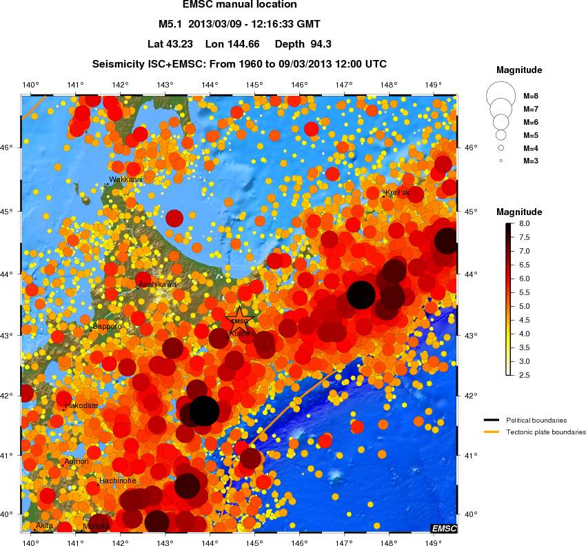 regional magnitude historical seismicity