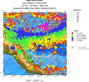 regional historical seismicity