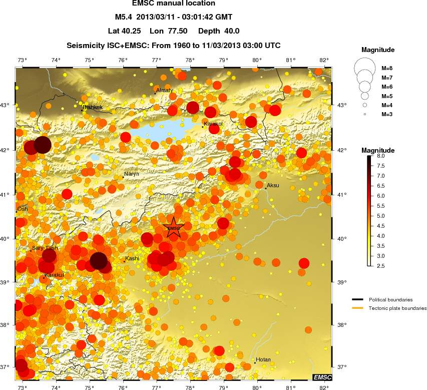 regional magnitude historical seismicity