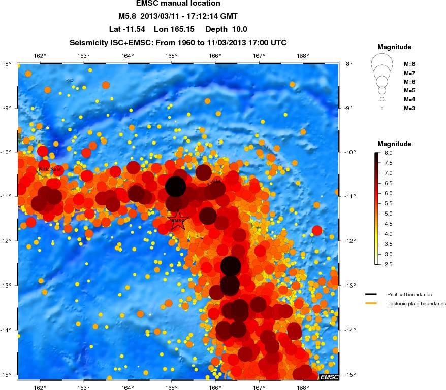 regional magnitude historical seismicity