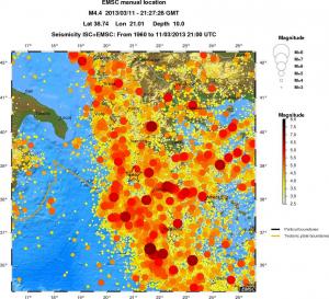 regional magnitude historical seismicity