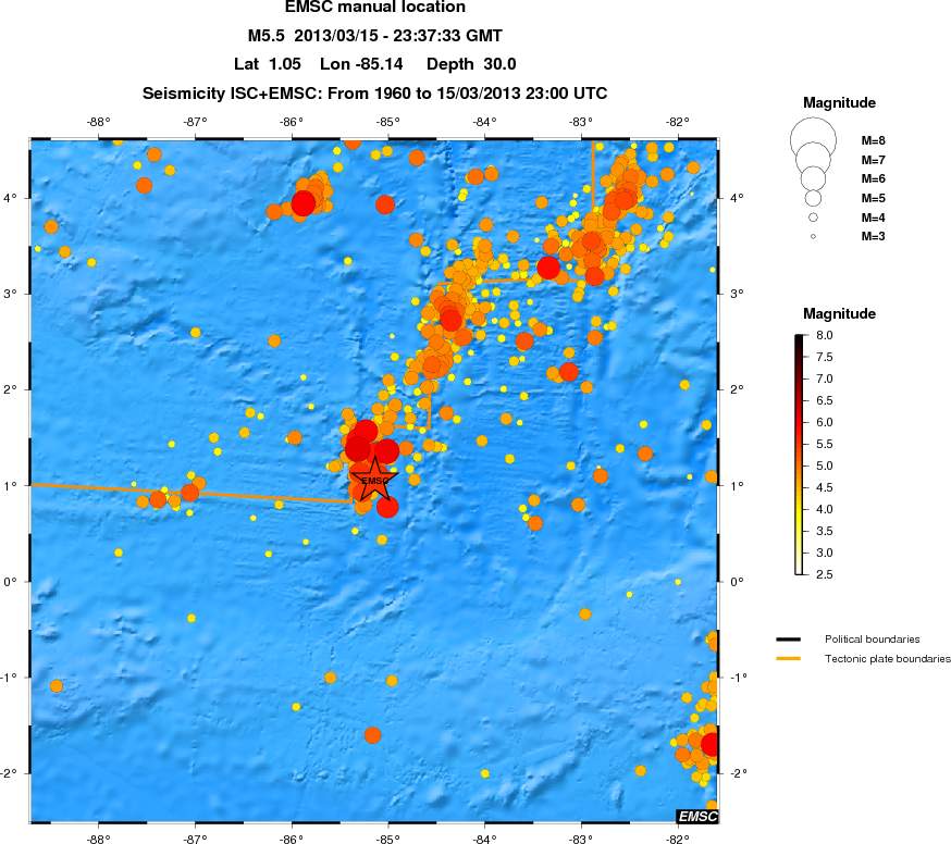 regional magnitude historical seismicity