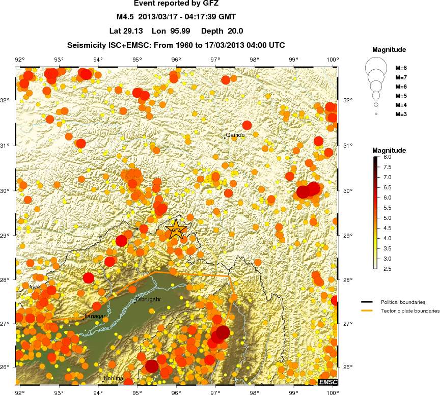regional magnitude historical seismicity