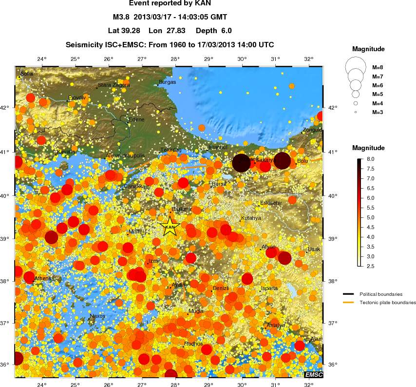 regional magnitude historical seismicity