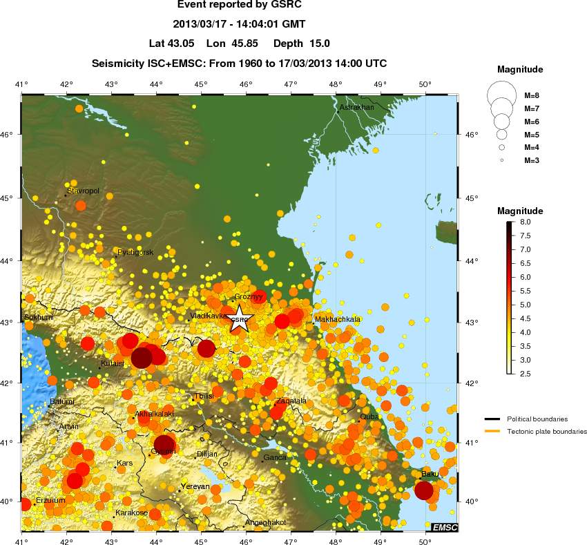 regional magnitude historical seismicity