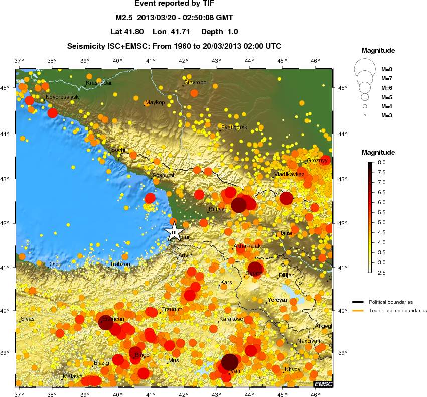 regional magnitude historical seismicity
