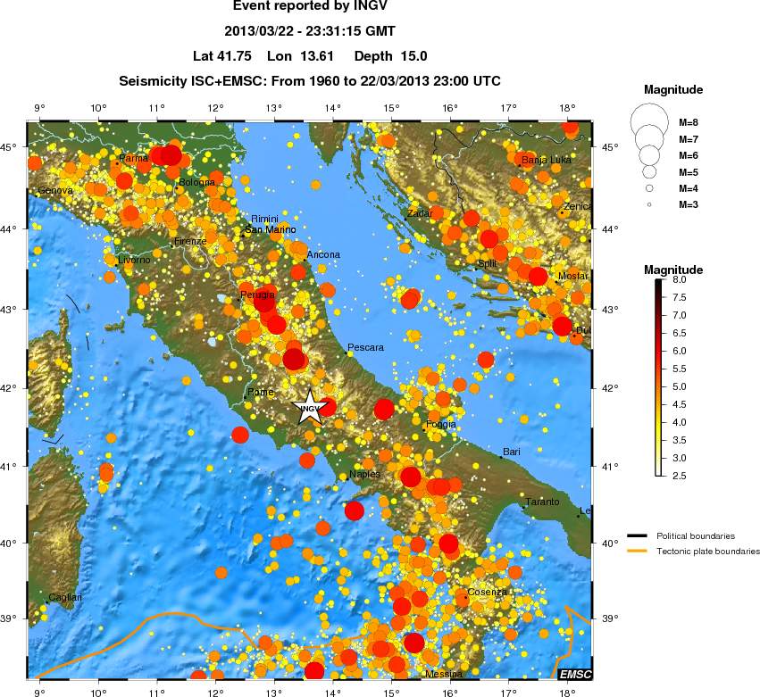 regional magnitude historical seismicity