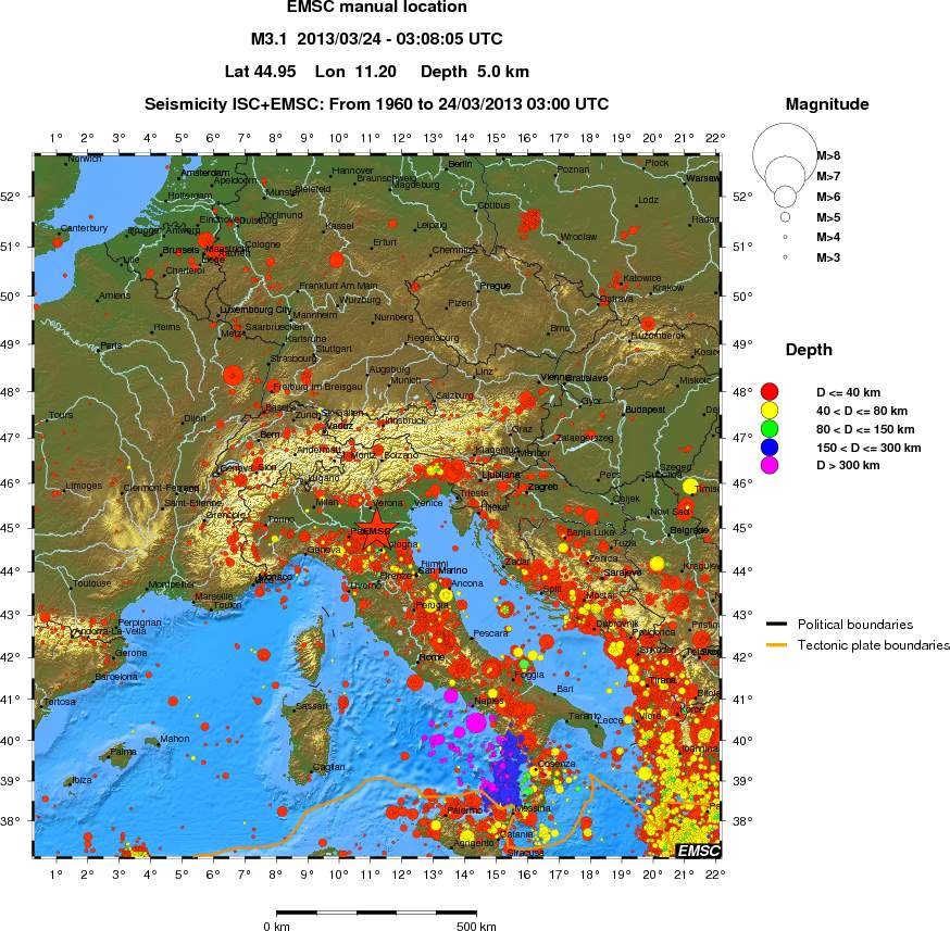 wide historical seismicity