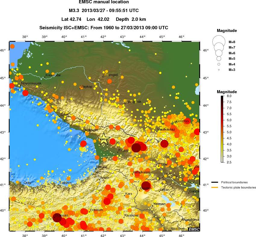 regional magnitude historical seismicity