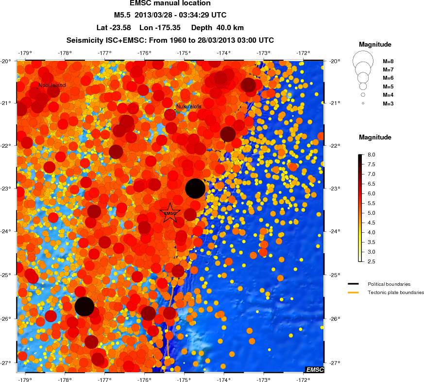 regional magnitude historical seismicity