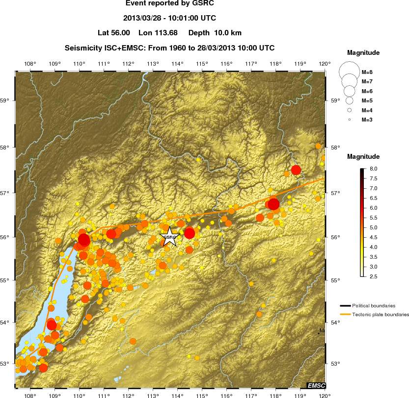 regional magnitude historical seismicity
