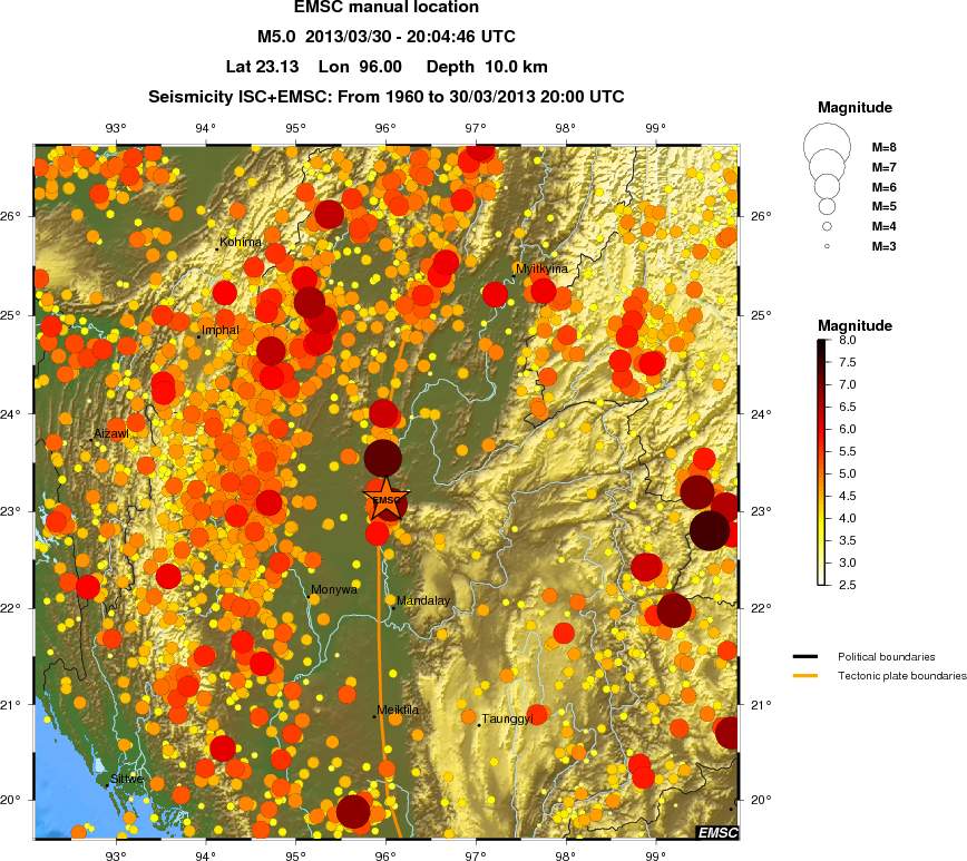 regional magnitude historical seismicity