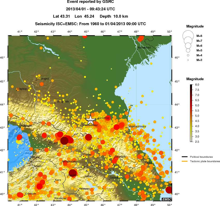 regional magnitude historical seismicity