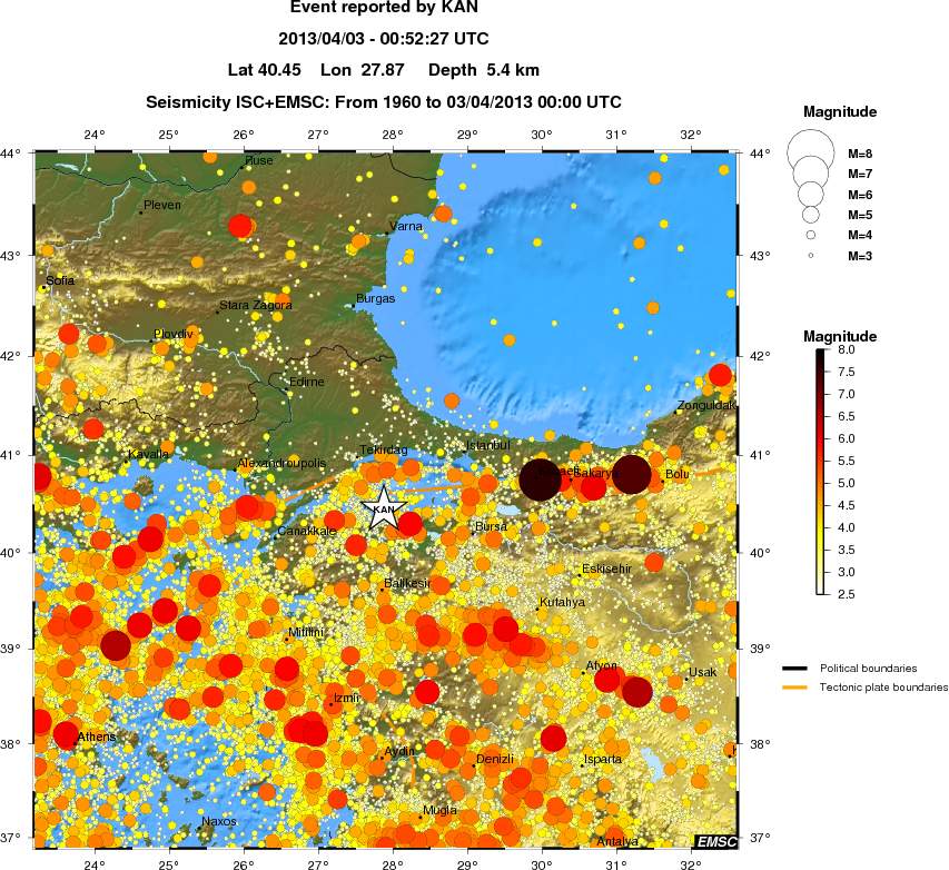 regional magnitude historical seismicity