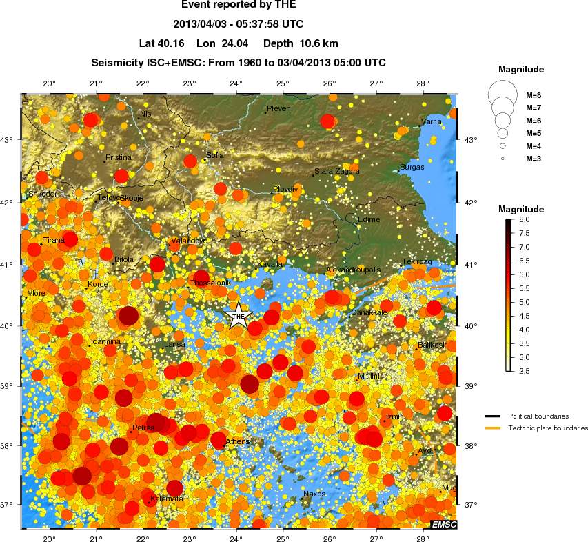 regional magnitude historical seismicity