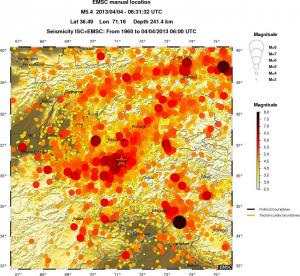 regional magnitude historical seismicity