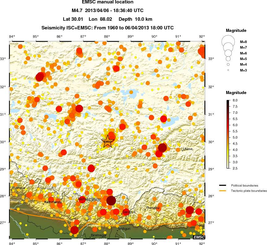 regional magnitude historical seismicity
