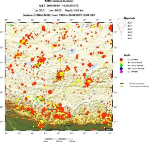 regional historical seismicity