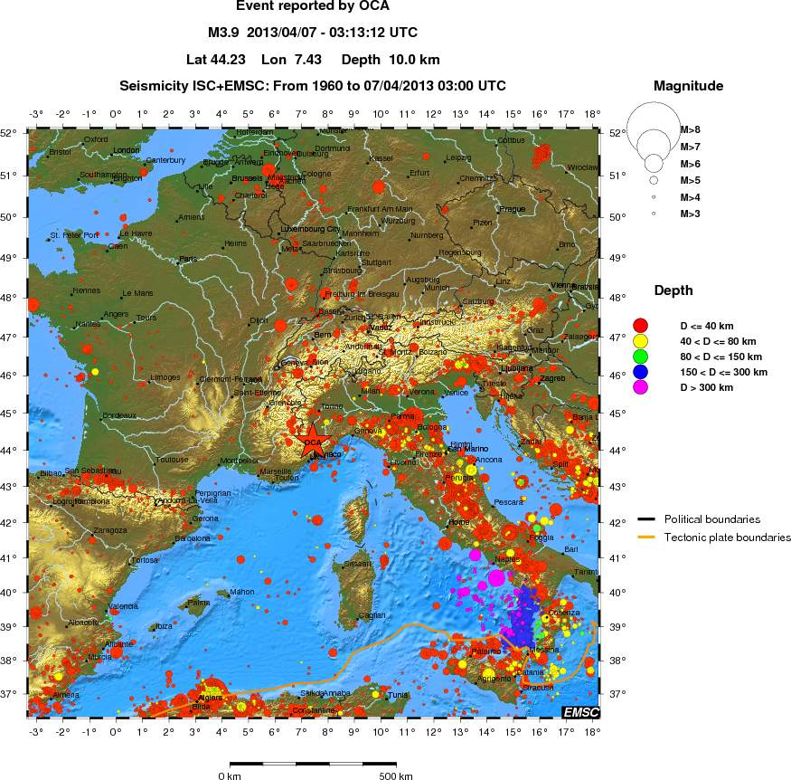 wide historical seismicity