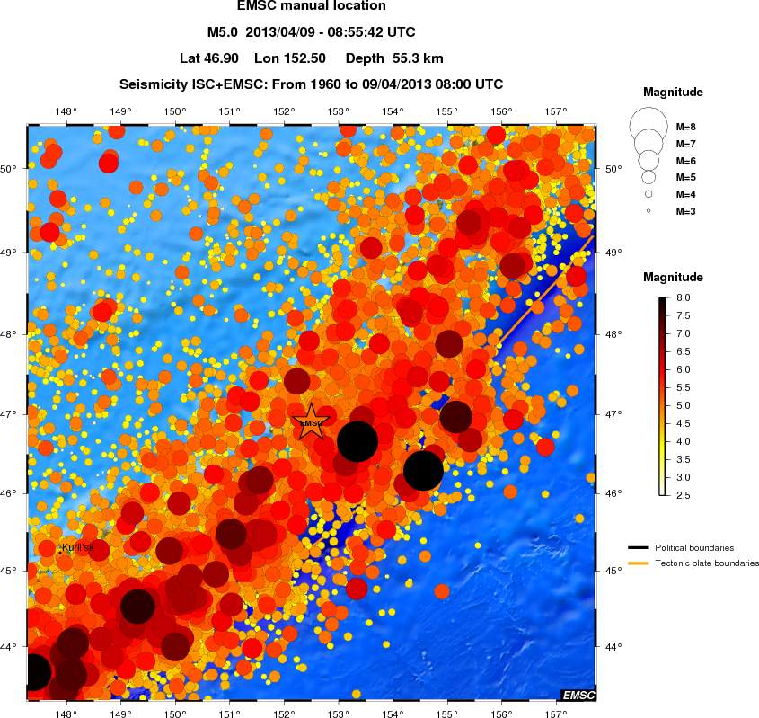 regional magnitude historical seismicity