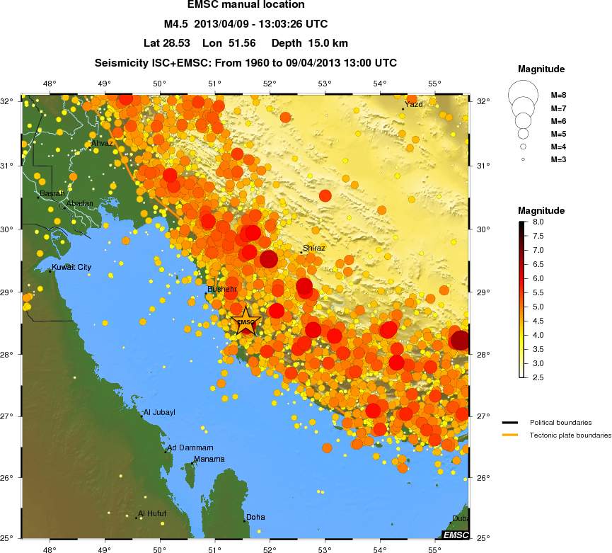 regional magnitude historical seismicity