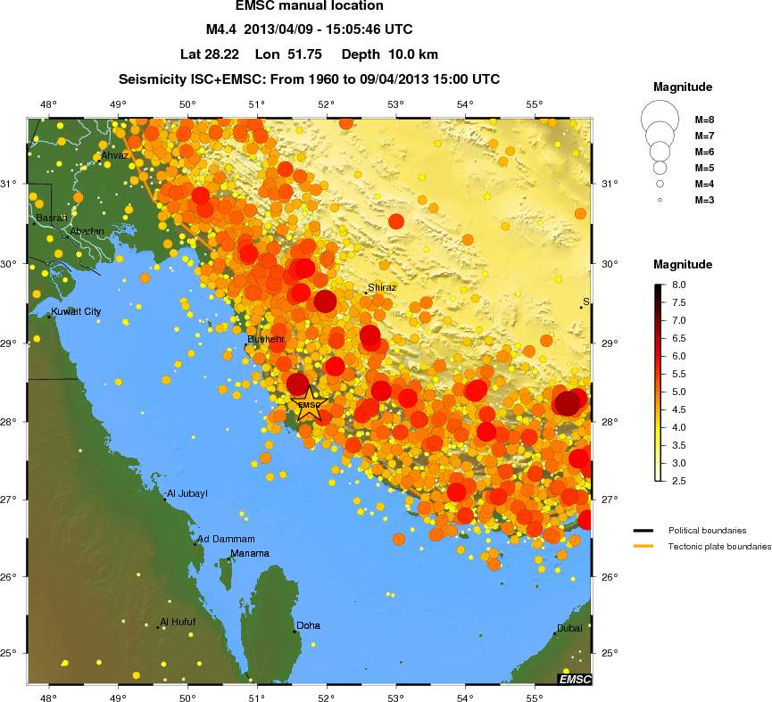 regional magnitude historical seismicity