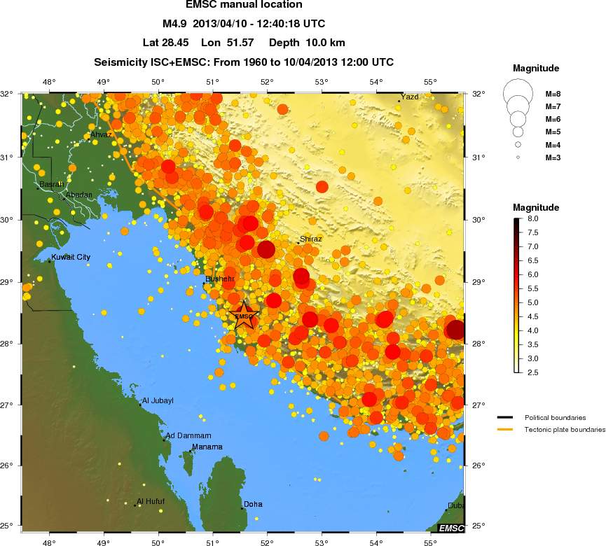 regional magnitude historical seismicity