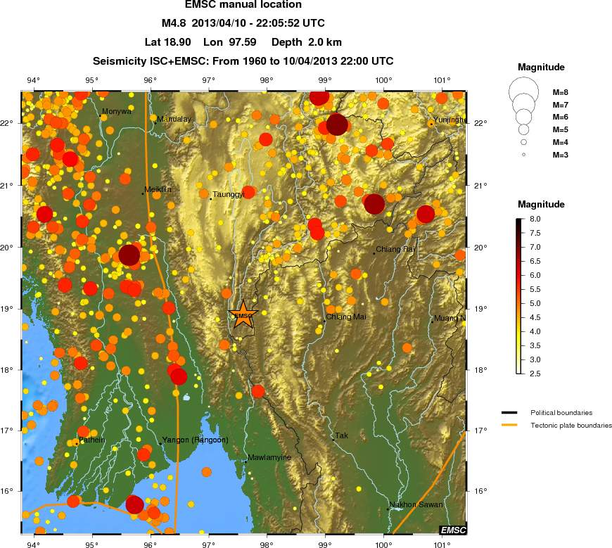 regional magnitude historical seismicity
