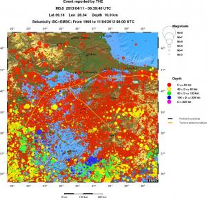 regional historical seismicity