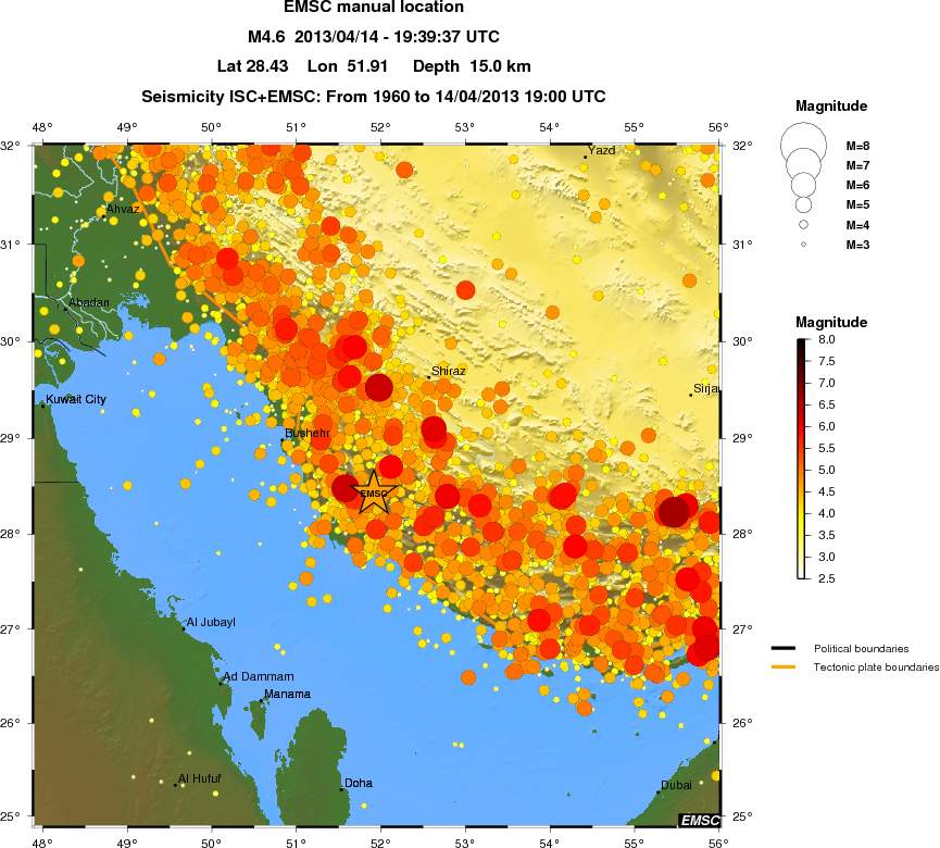 regional magnitude historical seismicity