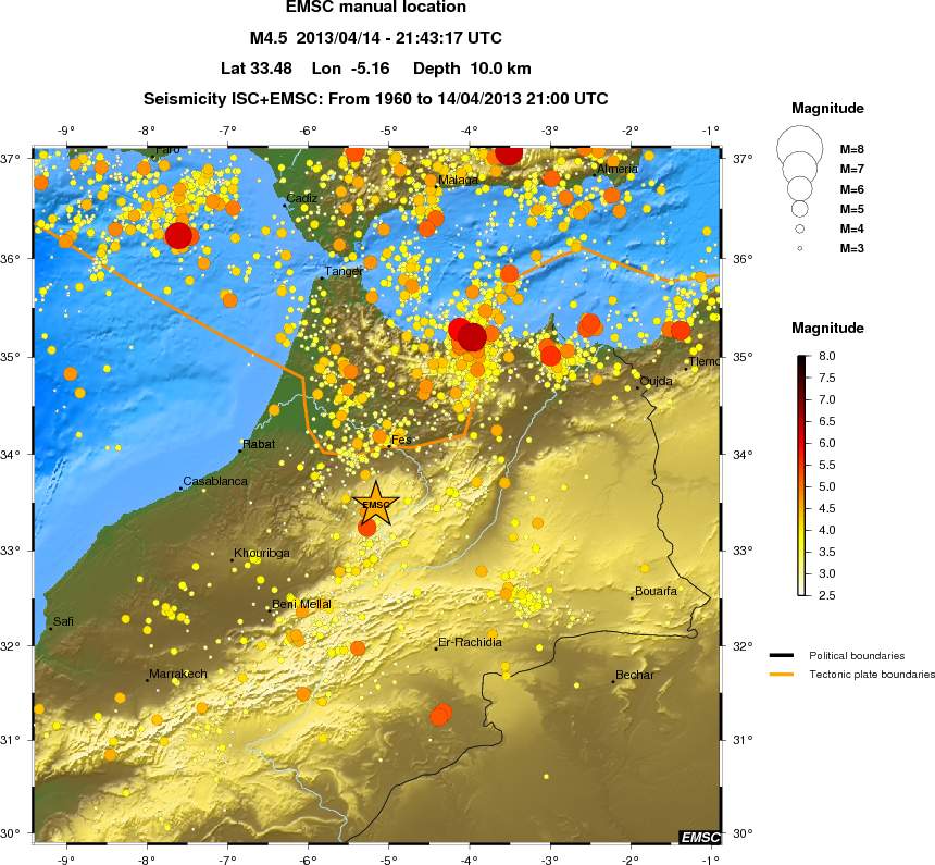 regional magnitude historical seismicity