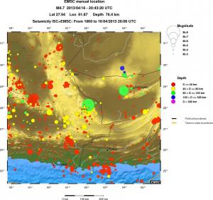 regional historical seismicity