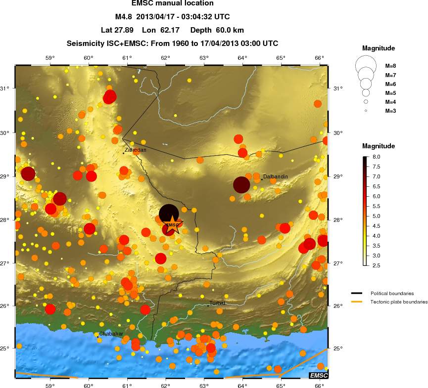 regional magnitude historical seismicity