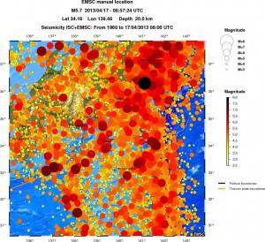 regional magnitude historical seismicity