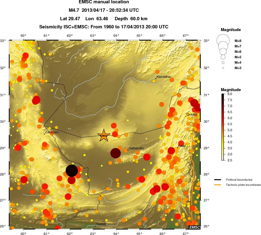 regional magnitude historical seismicity