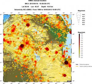 regional magnitude historical seismicity