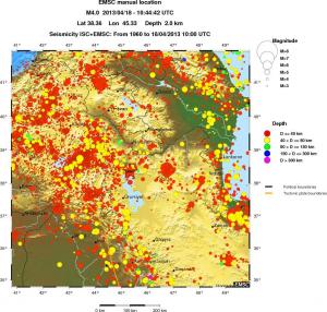regional historical seismicity