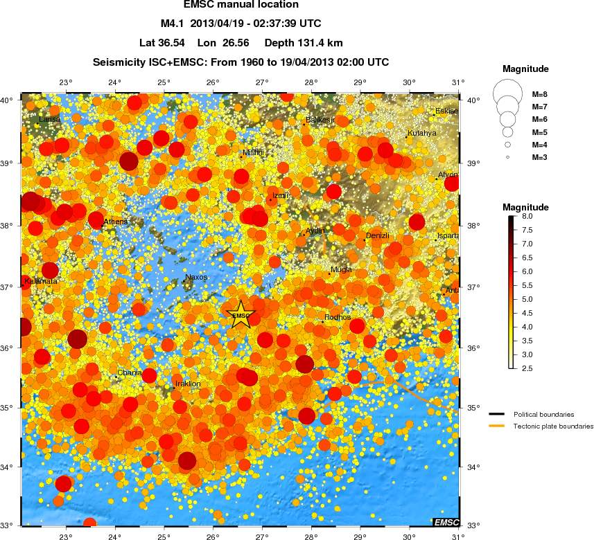 regional magnitude historical seismicity