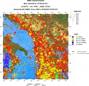 regional historical seismicity