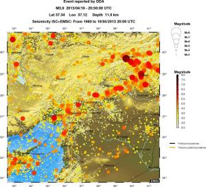 regional magnitude historical seismicity