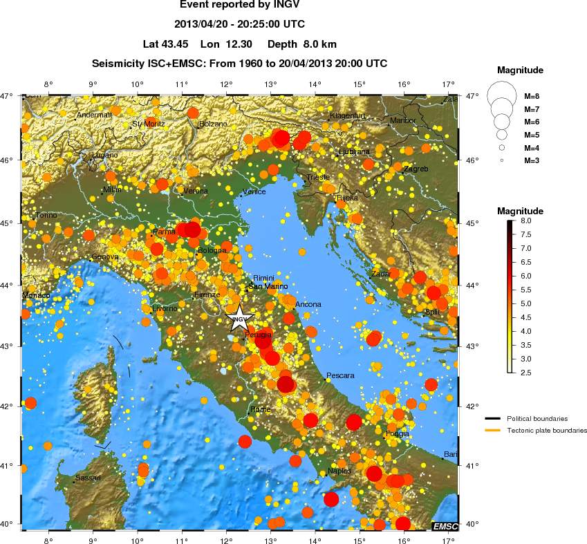 regional magnitude historical seismicity