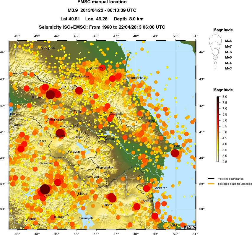 regional magnitude historical seismicity
