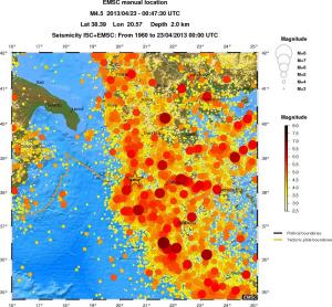 regional magnitude historical seismicity